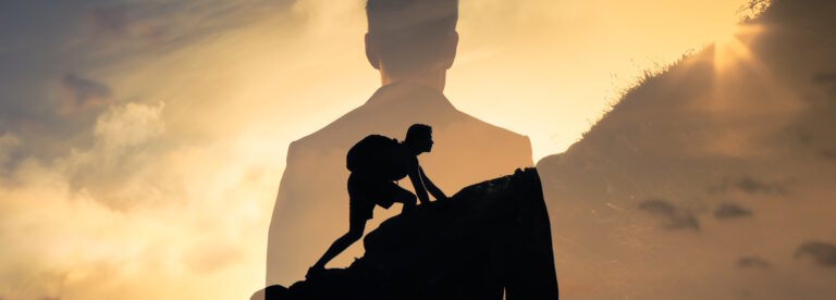 People Never giving up, strength and power